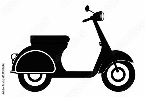 scooter silhouette, scooter bike vector illustration, scooter icon symbol	