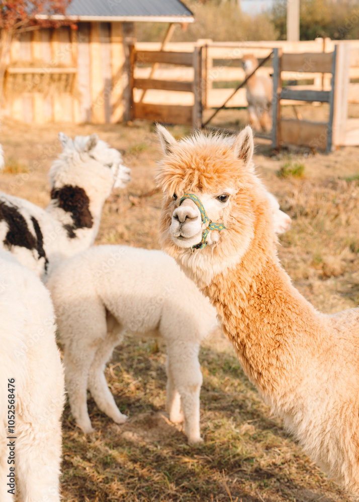 Obraz premium very beautiful calm and cute alpacas 