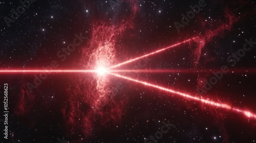 Wallpaper Mural A bright red star explodes in a cosmic display. Torontodigital.ca