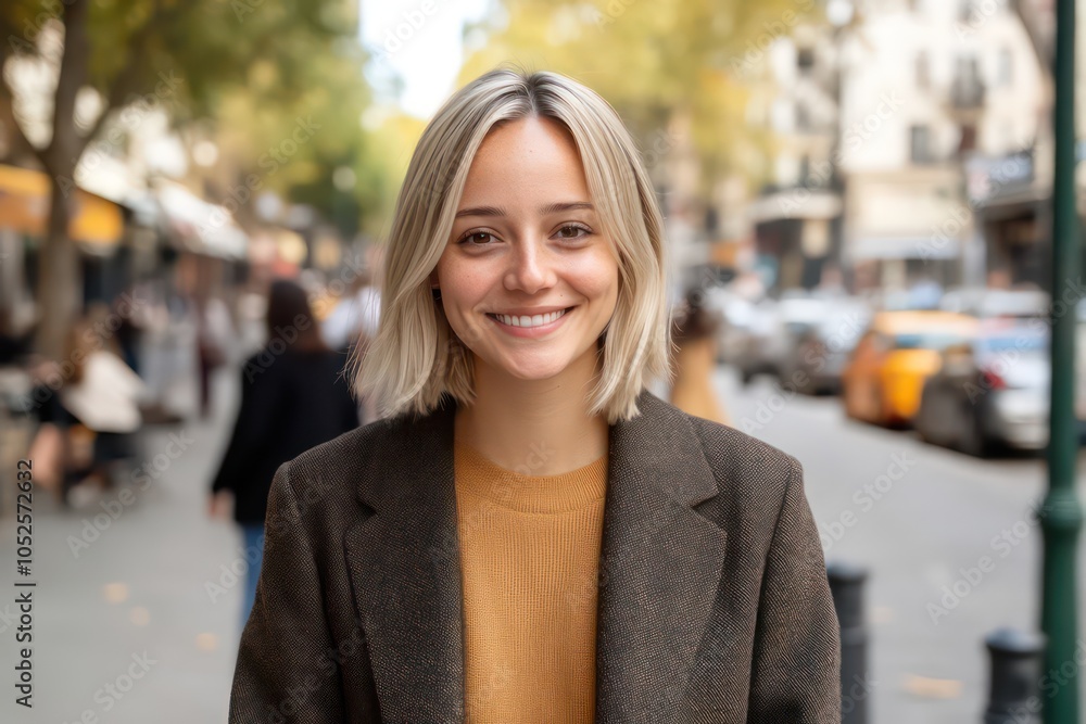 portrait of an average photo of a 26 year Spanish old girl with sleek, blonde hair portrait of an average photo of a 26 year Spanish old girl with sleek, blonde hair
