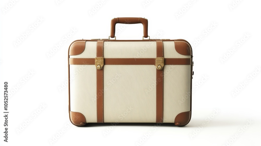 A mockup of a stylish travel suitcase with a blank design space, isolated on a white background, ideal for travel agency promotions A mockup of a stylish travel suitcase with a blank design space, isolated on a white background, ideal for travel agency promotions