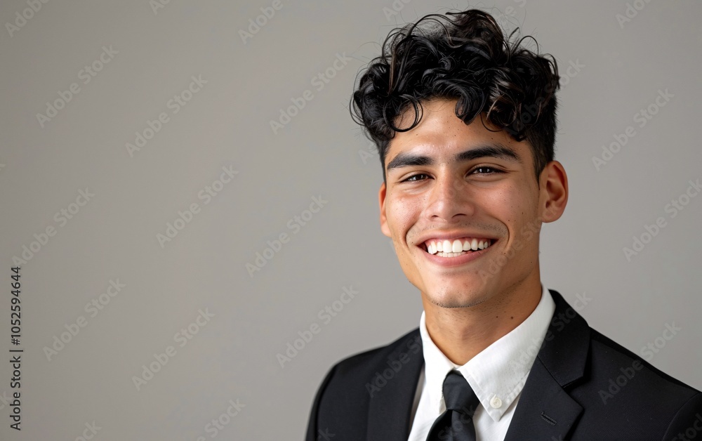 A portrait of a young Latin smiling happy successful business man A portrait of a young Latin smiling happy successful business man