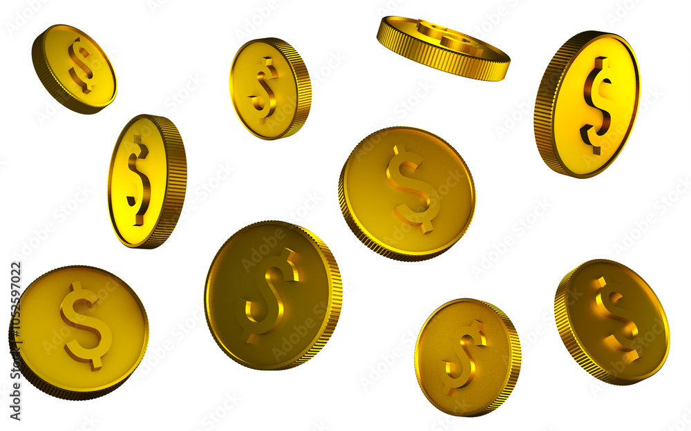 Fototapeta premium Monedas doradas