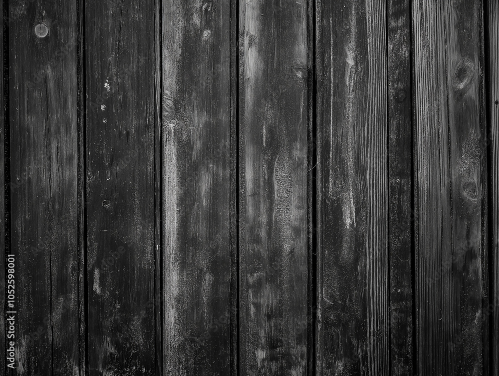 Fototapeta premium Black stained wood. Ebony wood. The wall is made of many wooden planks. Wooden background