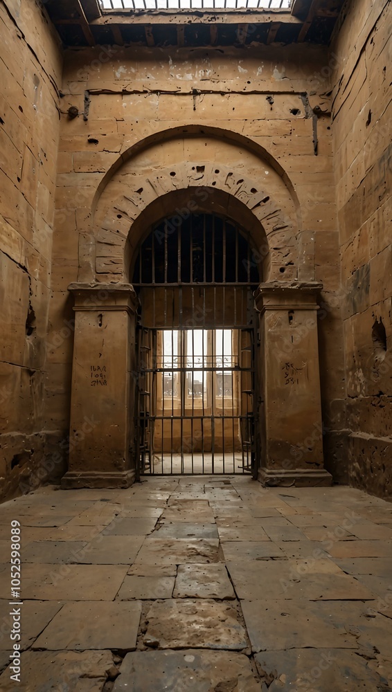 Fototapeta premium Old prison in Cairo Citadel, Egypt.