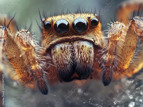 Vibrant Yellow and Orange Spotted Spider photo