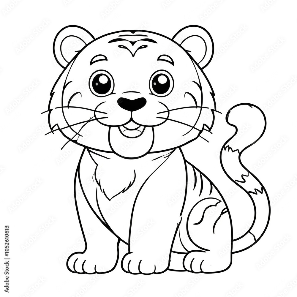 cartoon tiger coloring book pages, black and white designs for kids and toddlers, a resource for preschool teachers cartoon tiger coloring book pages, black and white designs for kids and toddlers, a resource for preschool teachers