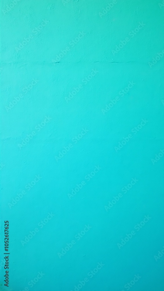 Fototapeta premium Vibrant turquoise stucco wall with textured surface and small cracks for a beachy vibe
