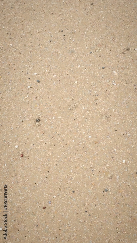 Sandy beach with smooth sand shells and pebbles Sandy beach with smooth sand shells and pebbles