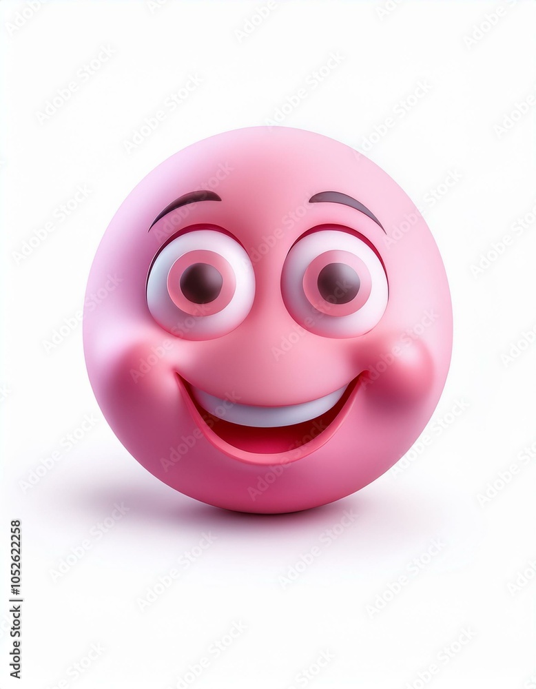 Pink 3D Emoji Smiling Pink 3D Emoji Smiling