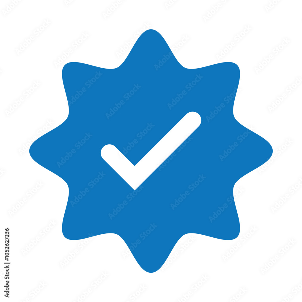 Social media and Profile Verified badge icon. Check and Approved, Accept, Instagram verified badge icon. vector illustration. Social media and Profile Verified badge icon. Check and Approved, Accept, Instagram verified badge icon. vector illustration.