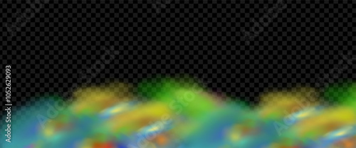 Background of an explosion of colorful smoke clouds.Multicolor fog with blue and yellow particles.Explosions of color powder.