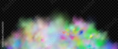 Background of an explosion of colorful smoke clouds.Multicolor fog with blue and yellow particles.Explosions of color powder.