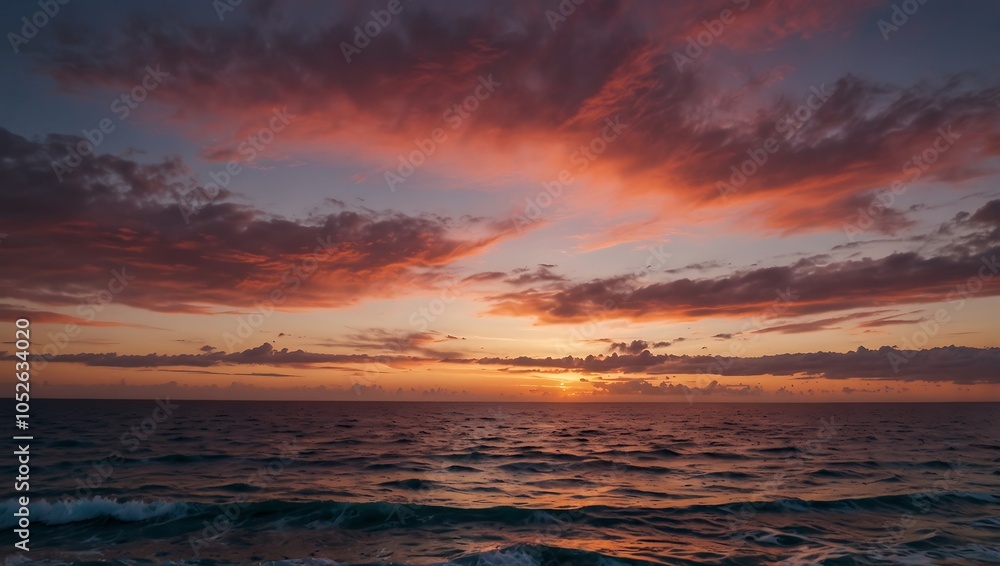 Obraz premium A sunset casting fairy floss colors over the ocean.