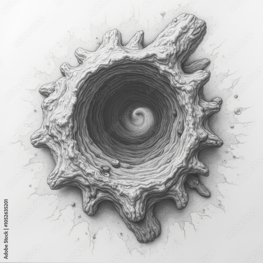 Fototapeta premium multiverse: pencil drawing, isolated on white background