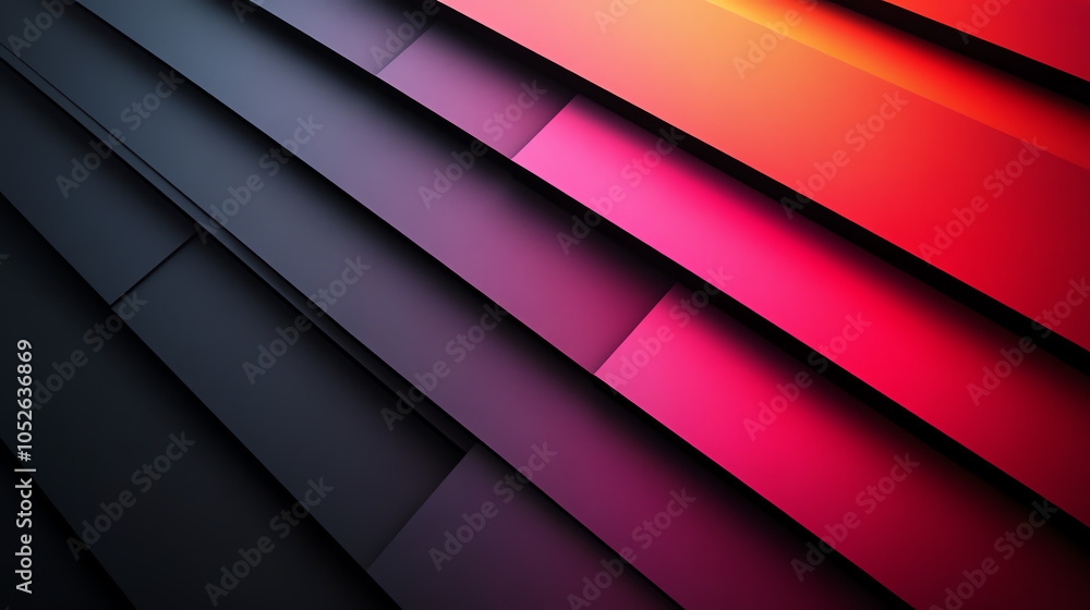 Obraz premium Geometric Layers of Gradient Tech Background Creating Dynamic Visual Depth and Engaging Aesthetic