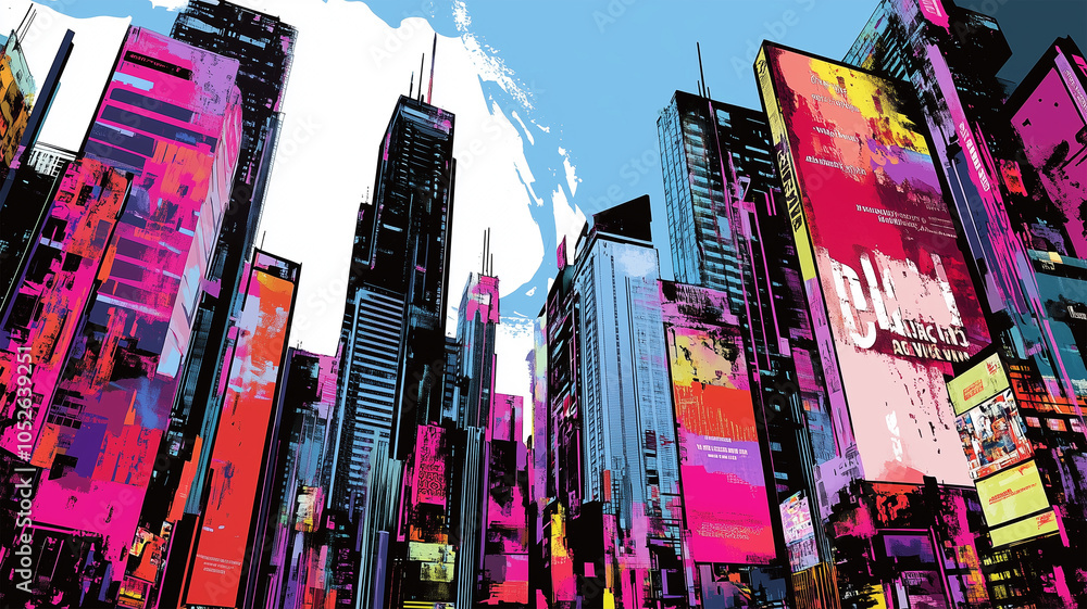 Obraz premium ブラックフライデーの都市スカイライン