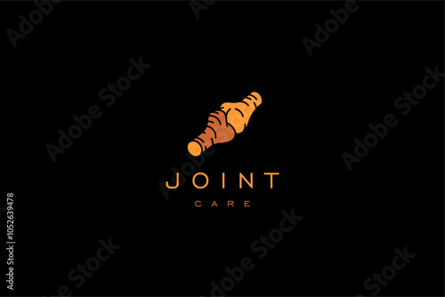 Template logo solution with joint simple image,  for orthopedist or traumatologist