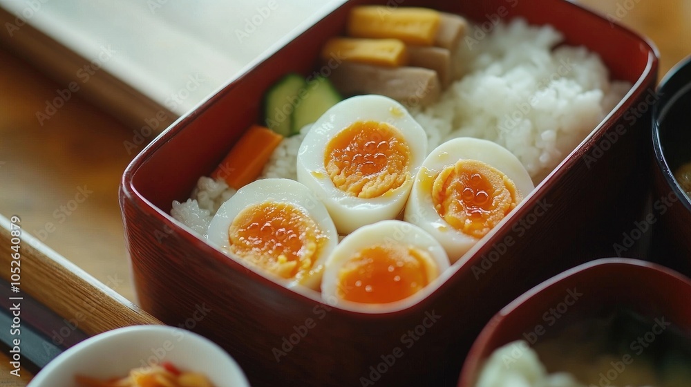 Delicious Japanese Cuisine in a Bento Box Delicious Japanese Cuisine in a Bento Box
