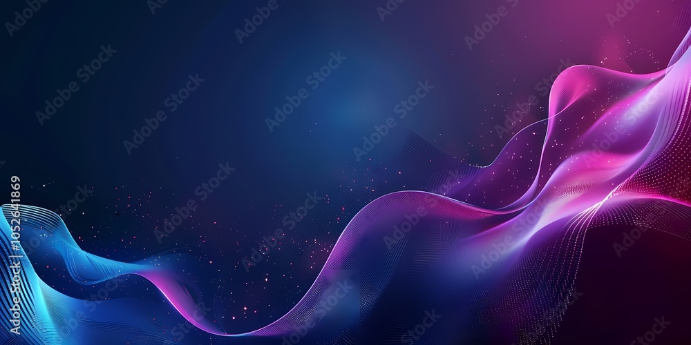 Obraz premium dynamic abstract waves with vibrant colors