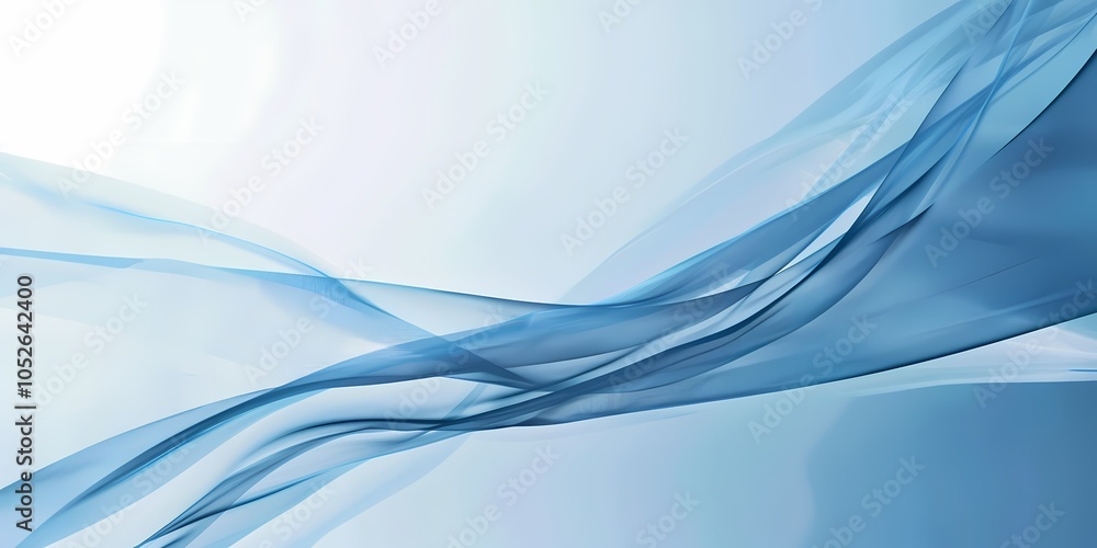 Obraz premium abstract blue wave design with smooth texture and empty space