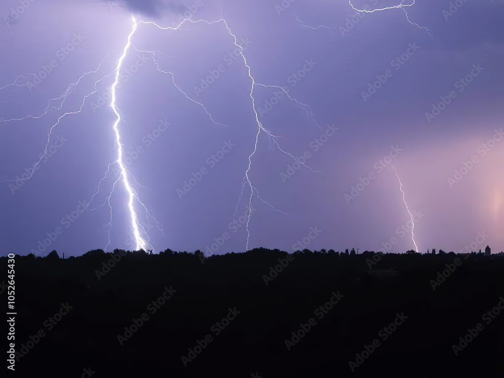 lightning in the sky, close up lightning in the sky, close up