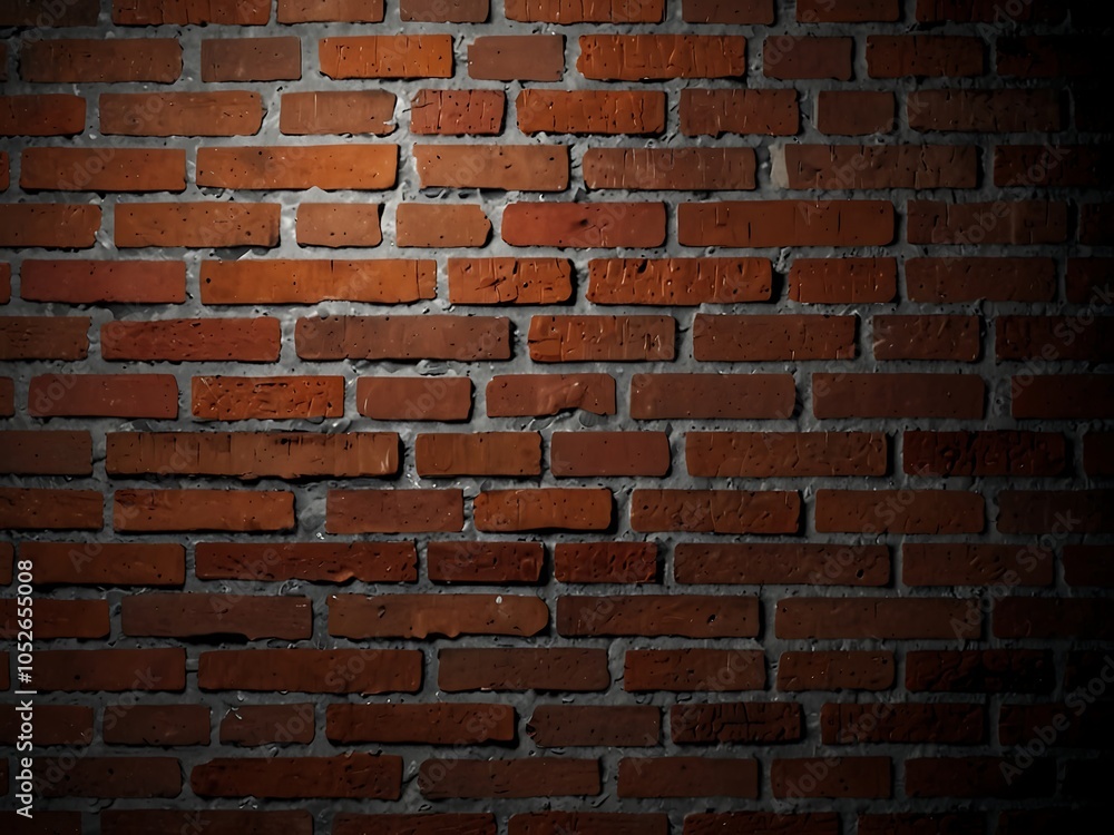 Obraz premium Brick wall with burnt red bricks