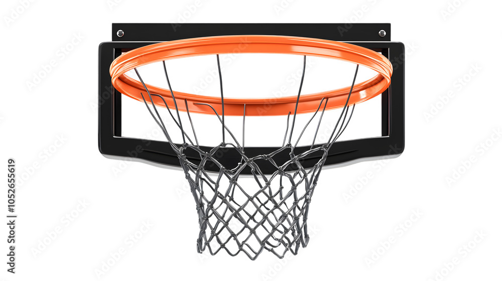 Basketball Hoop on White Background, Basketball Hoop on White Background,