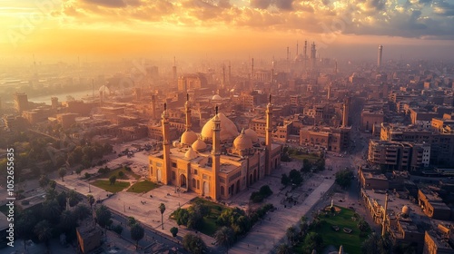 Cairo's famous Al-Azhar Mosque is a renowned Islamic landmark. photo