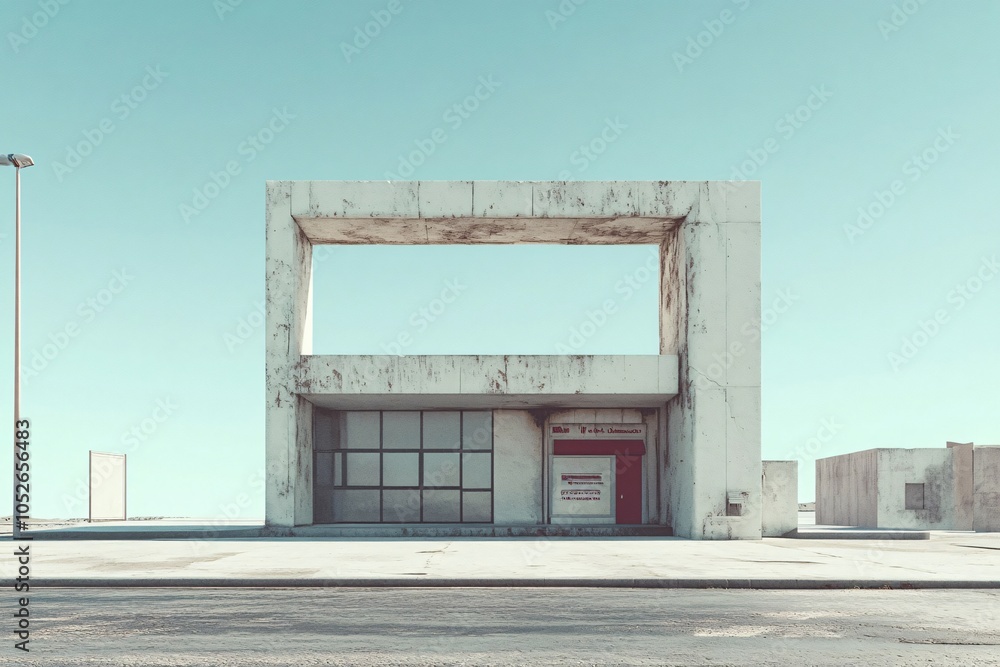 Deserted Concrete Building Under Blue Sky Deserted Concrete Building Under Blue Sky