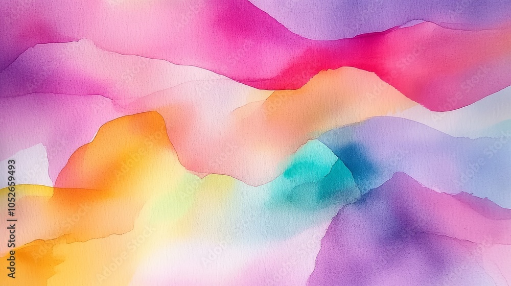 Colorful painting with a rainbow background Colorful painting with a rainbow background