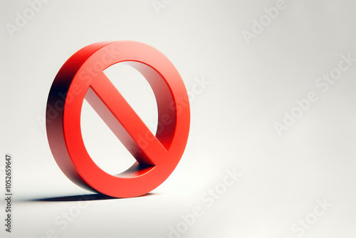 A red prohibition sign on a light background. Space for text. Free Download A red prohibition sign on a light background. Space for text. - GFXLoad