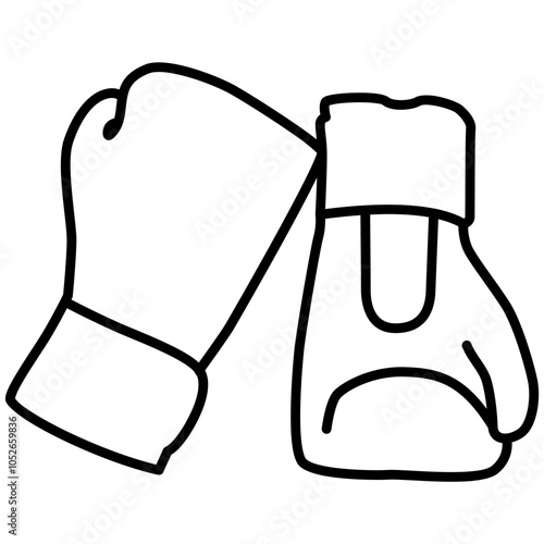 Boxing Gloves Outline