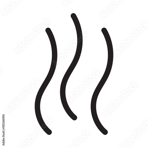 Smoke steam icon. logo, flat style Smoke steam vector illustration.