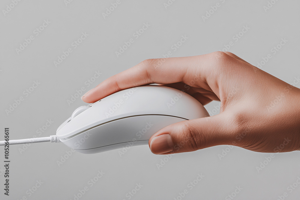 closeup of a hand gently gripping a white computer mouse on a neutral background symbolizing technology and digital interaction
closeup of a hand gently gripping a white computer mouse on a neutral background symbolizing technology and digital interaction
