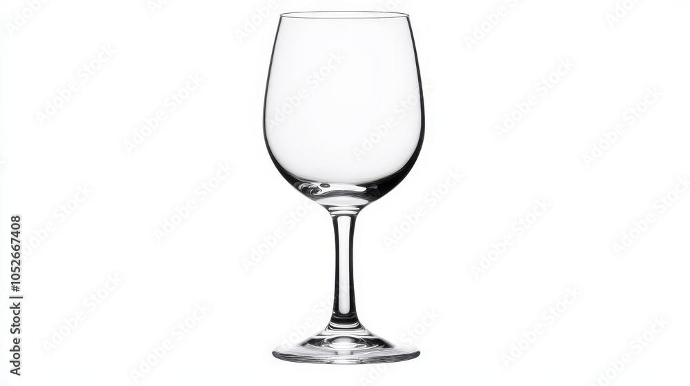 Elegant Empty Wine Glass on White Background Elegant Empty Wine Glass on White Background