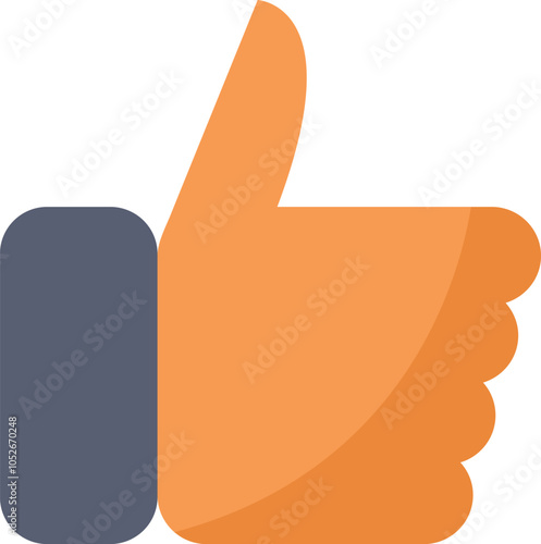 Right hand making the thumbs up gesture, signifying approval or positivity
