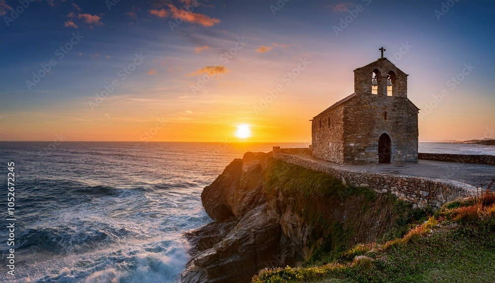 church at sunset church at sunset