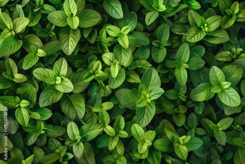 Wallpaper Mural Marjoram texture background, fresh green oregano pattern, Origanum majorana banner, marjoram Torontodigital.ca