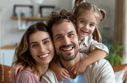 Happy Family Playing Together In Their Home