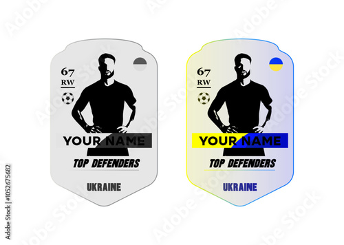 football player card with countries