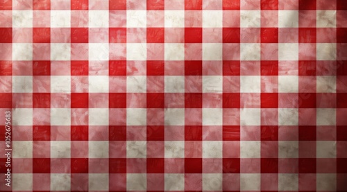 Red And White Checkered Picnic Blanket