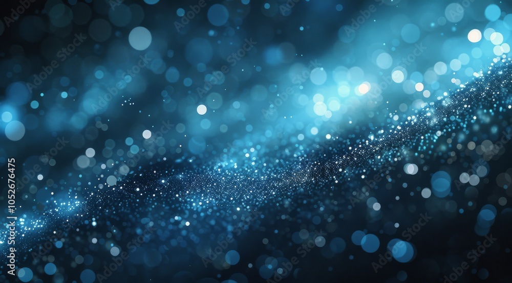 Abstract Blue Bokeh Background With Sparkling Lights Abstract Blue Bokeh Background With Sparkling Lights