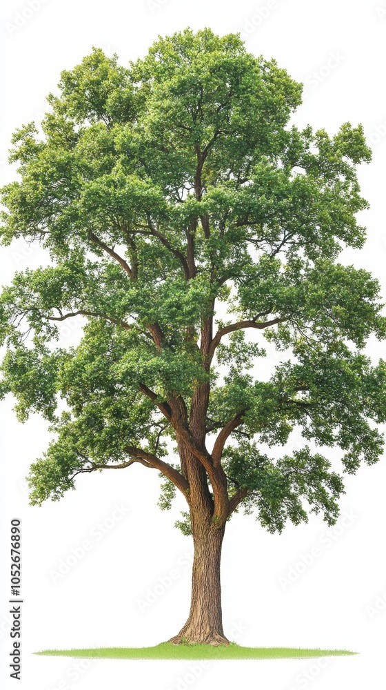 Lush Green Tree Isolated on White Background Lush Green Tree Isolated on White Background