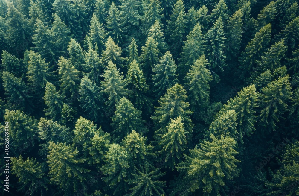 Aerial View of a Dense Evergreen Forest Canopy Aerial View of a Dense Evergreen Forest Canopy