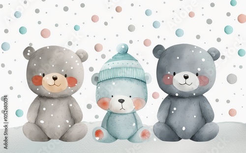 Three Bears in Winter