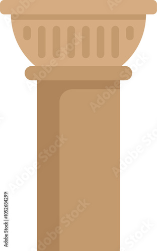 This illustration shows a classic style column, evoking ancient rome and greece