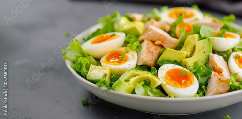 Chicken, Egg, and Avocado Salad