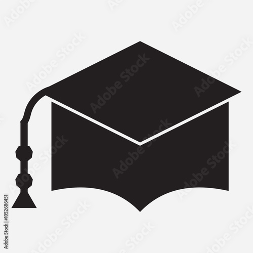 Graduation and Education cap icon. vector illustration.