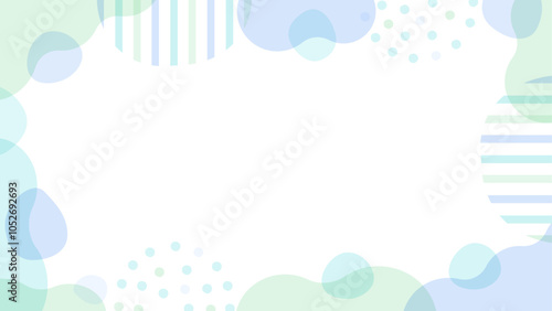 ポップな背景素材（フレーム　メンフィス　バナー　タイトル　見出し）